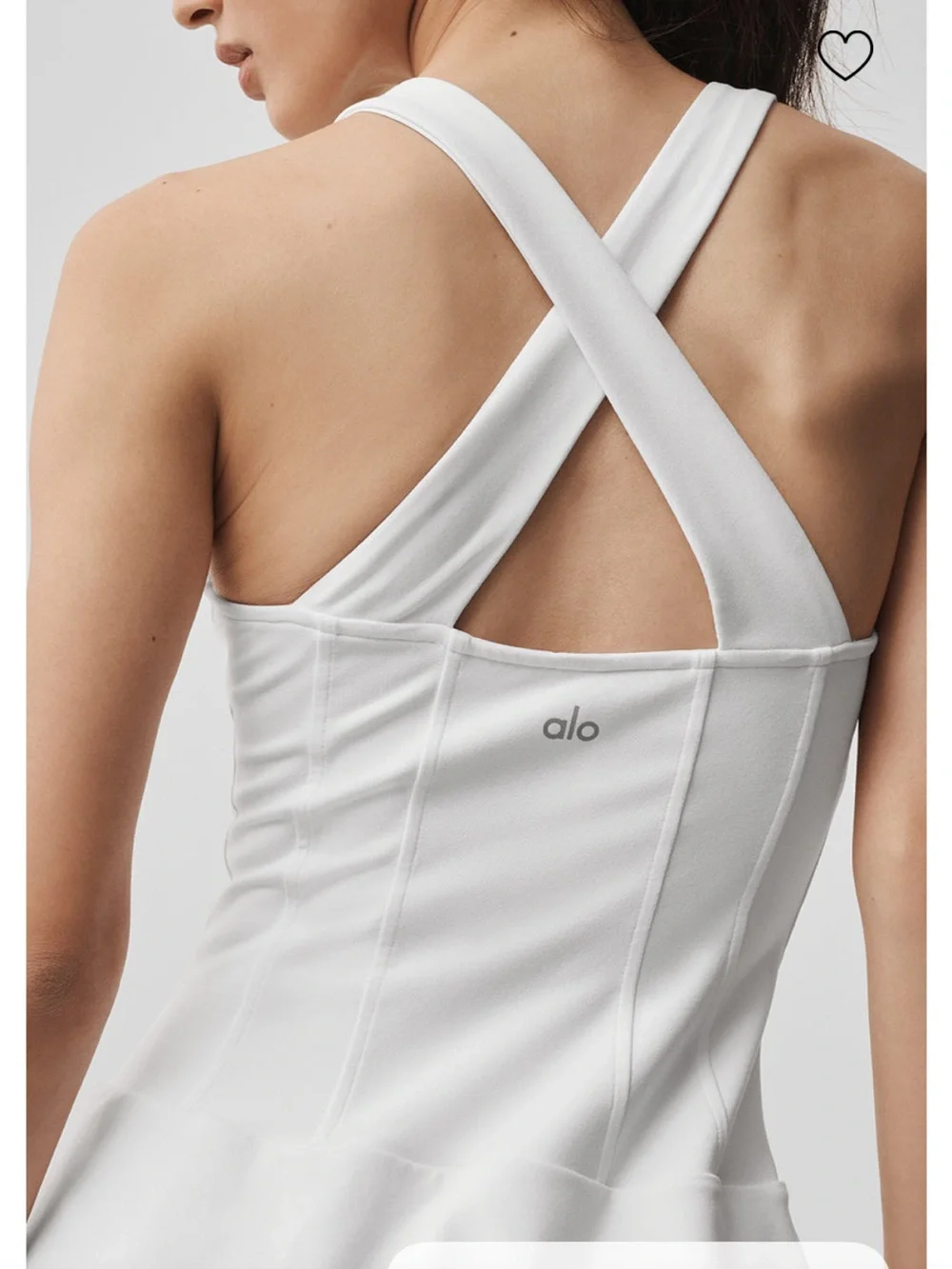 ALO Yoga Airbrush Corset Tennis Dress in White